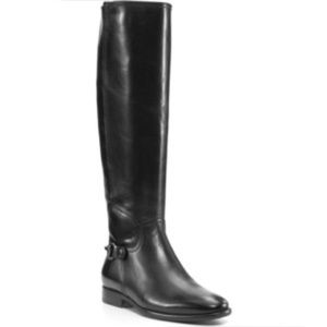 Joan & David "Zahari" Flat Riding Boots Black NWOT